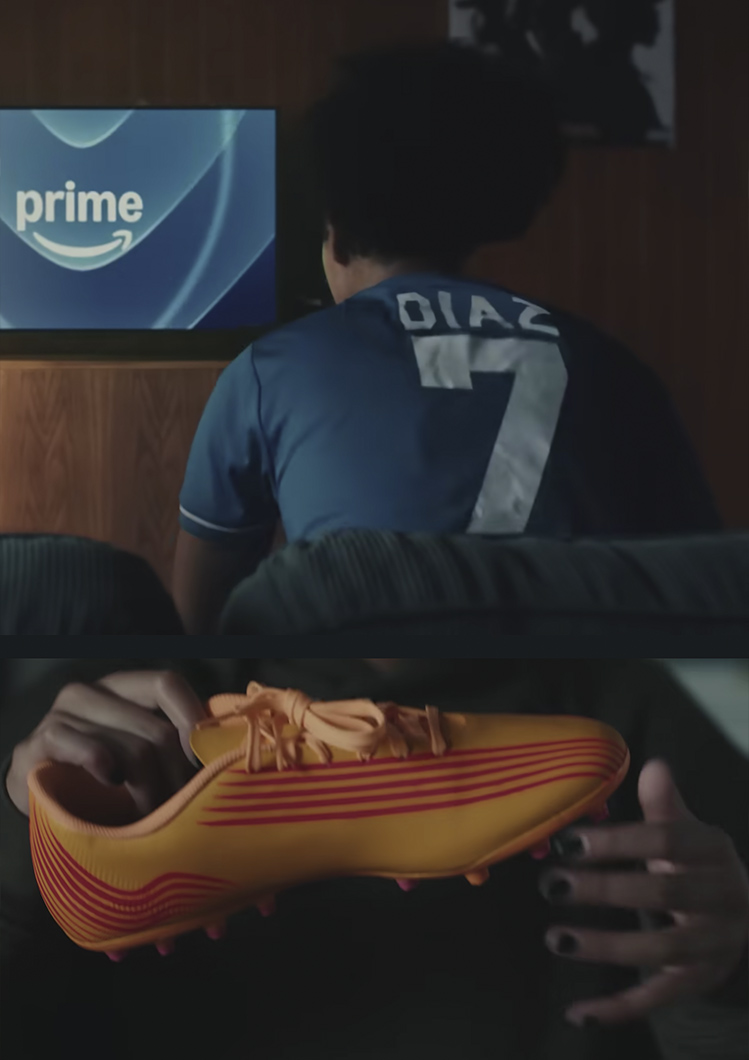 Rodaje: grafismo aplicado a vestuario de fútbol (equipación y botas) listo para producción